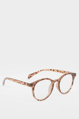 Unisex Blue Lens Leopard Pattern Framed Reading Glasses