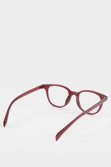 Unisex Blue Lens Brown-Framed Reading Glasses