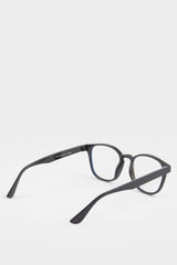 Unisex Blue Lens Black Frame Reading Glasses