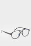 Unisex Blue Lens Black Frame Reading Glasses