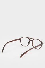 Unisex Blue Lens Burgundy Framed Reading Glasses
