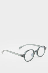 Unisex Blue Lens Green Framed Reading Glasses