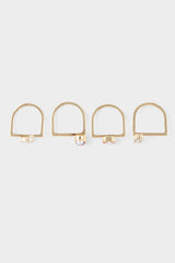 Women's 4-Piece Stone Gold Ring