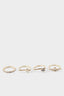 Women 4-Piece Stone Gold Ring