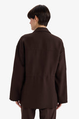 Regular Fit Tencel Jacket with Elastic Waistband