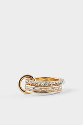 Women Triple Stone Gold Ring