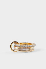 Women Triple Stone Gold Ring
