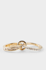 Women Triple Stone Gold Ring