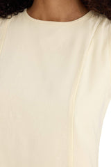 Crew Neck Linen Look Sleeveless Mini Dress