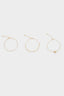 Women's 3-Piece Pearl Gold Anklet