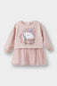 Baby Girl Unicorn Printed Long Sleeve Tulle Dress