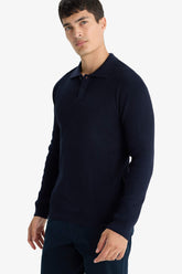 Regular fit polo pullover