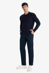 Regular fit polo pullover
