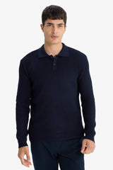 Regular fit polo pullover