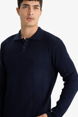 Regular fit polo pullover