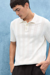 100% Cotton Polo Neck Short Sleeve Knit T-Shirt