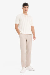 100% Cotton Polo Neck Short Sleeve Knit T-Shirt