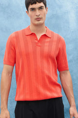 100% Cotton Polo Neck Short Sleeve Knit T-Shirt