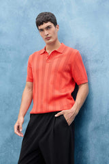 100% Cotton Polo Neck Short Sleeve Knit T-Shirt