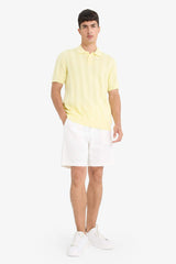 100% Cotton Polo Neck Short Sleeve Knit T-Shirt