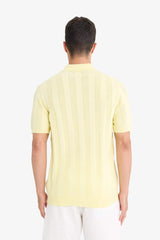 100% Cotton Polo Neck Short Sleeve Knit T-Shirt
