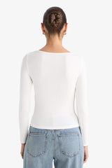 Slim Fit Slim Cut Basic Plain Modal Long Sleeve T-Shirt