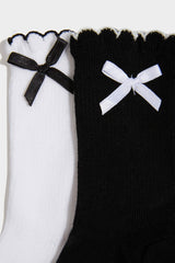 Girls' 2-Pack Cotton Long Socks