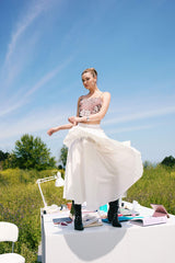 Afra x DeFacto A-Line Normal Waist Lined Poplin Maxi Skirt