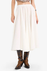 Afra x DeFacto A-Line Normal Waist Lined Poplin Maxi Skirt