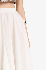 Afra x DeFacto A-Line Normal Waist Lined Poplin Maxi Skirt