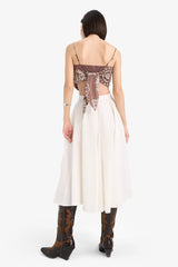 Afra x DeFacto A-Line Normal Waist Lined Poplin Maxi Skirt