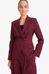 Fitted Button Blazer Jacket