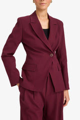 Fitted Button Blazer Jacket