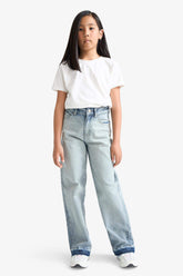 Girls 90s Wide Leg School Jeans
