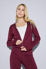 Slim Fit Hooded Modal Zip-Up Sweatshirt