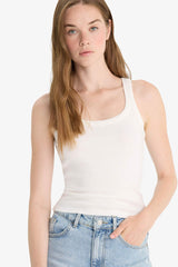 Fitted U-Neck Ribbed Camisole Athlete