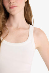 Fitted U-Neck Ribbed Camisole Athlete