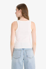 Fitted U-Neck Ribbed Camisole Athlete
