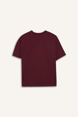 Oversize Wide Pattern Crew Neck Printed Short Sleeve T-Shirt