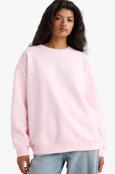 Oversize Wide Pattern Crew Neck Printed Thick Sweatshirt