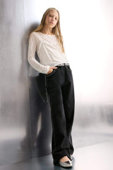 Girls Fitted Crew Neck Long Sleeve T-Shirt