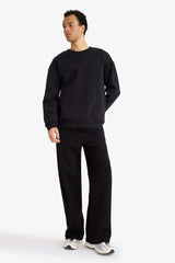 Wide Leg Sweatpants with Drawstring Waist