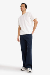 Wide Leg Sweatpants with Drawstring Waist