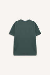 Boxy Fit Crew Neck Printed Short Sleeve T-Shirt