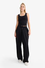 Cool Barrel Fit Wide Leg Sweatpants with Tie Waist