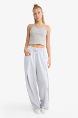 Cool Barrel Fit Wide Leg Sweatpants with Tie Waist