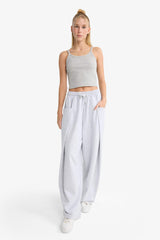 Cool Barrel Fit Wide Leg Sweatpants with Tie Waist
