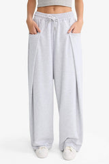 Cool Barrel Fit Wide Leg Sweatpants with Tie Waist