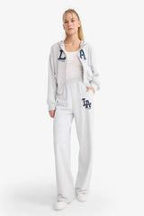 Cool Wide Leg Elastic Waist Printed Sweatpants