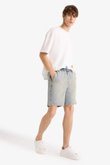 Relax Fit Jean Bermuda Shorts